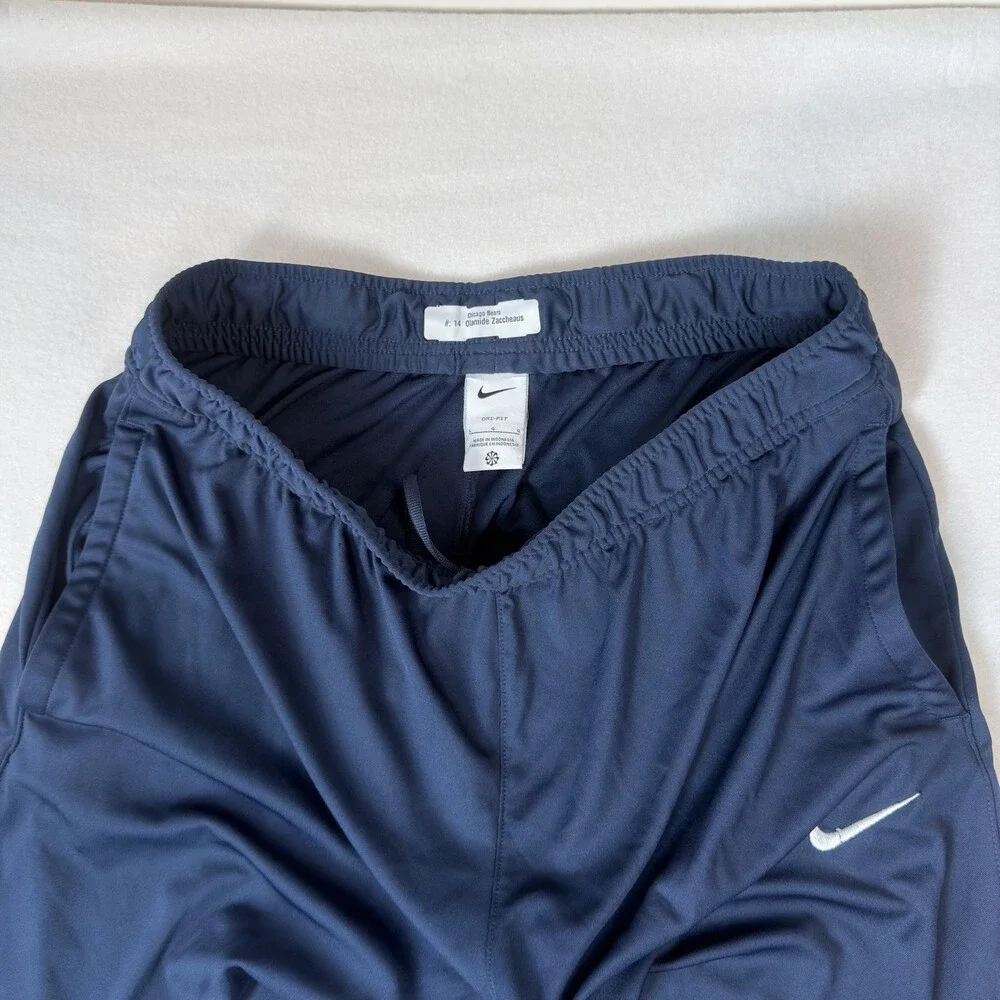 Nike DRI-FIT Track Pants Mens Large Blue Tapered Ankle Zip Warmup Player issued